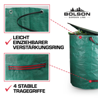 3er Set 272 L Gartensack mit Deckel verschließbar