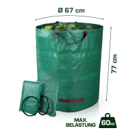 3er Kombiset 272 L Gartensack 2x ohne & 1x mit Deckel...