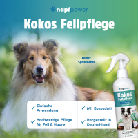napfpower Fellpflege Hund mit Kokosduft (250 ml)