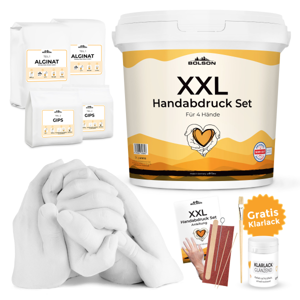 3D XXL Handabdruck Set für Familie & Freunde